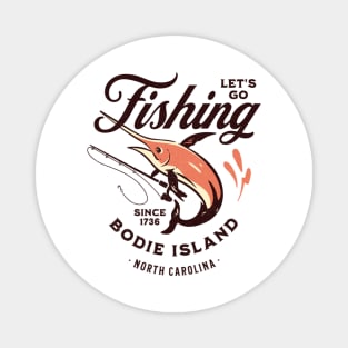 Bodie Island, NC Fishing Summer Vacation Magnet